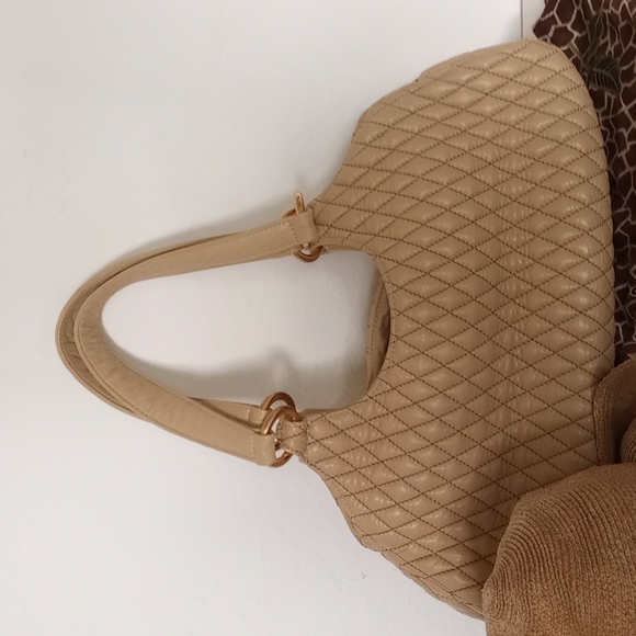 ERIC JAVITS SHOULDER BAG TAN LEATHER CHANEL DESIGN - Picture 8 of 11